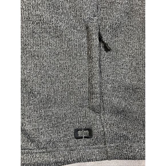 OGIO Full Zip Grit Fleece Vest XL Diesel Heather Gray OG730 Rugged Texture Logo - Picture 3 of 9